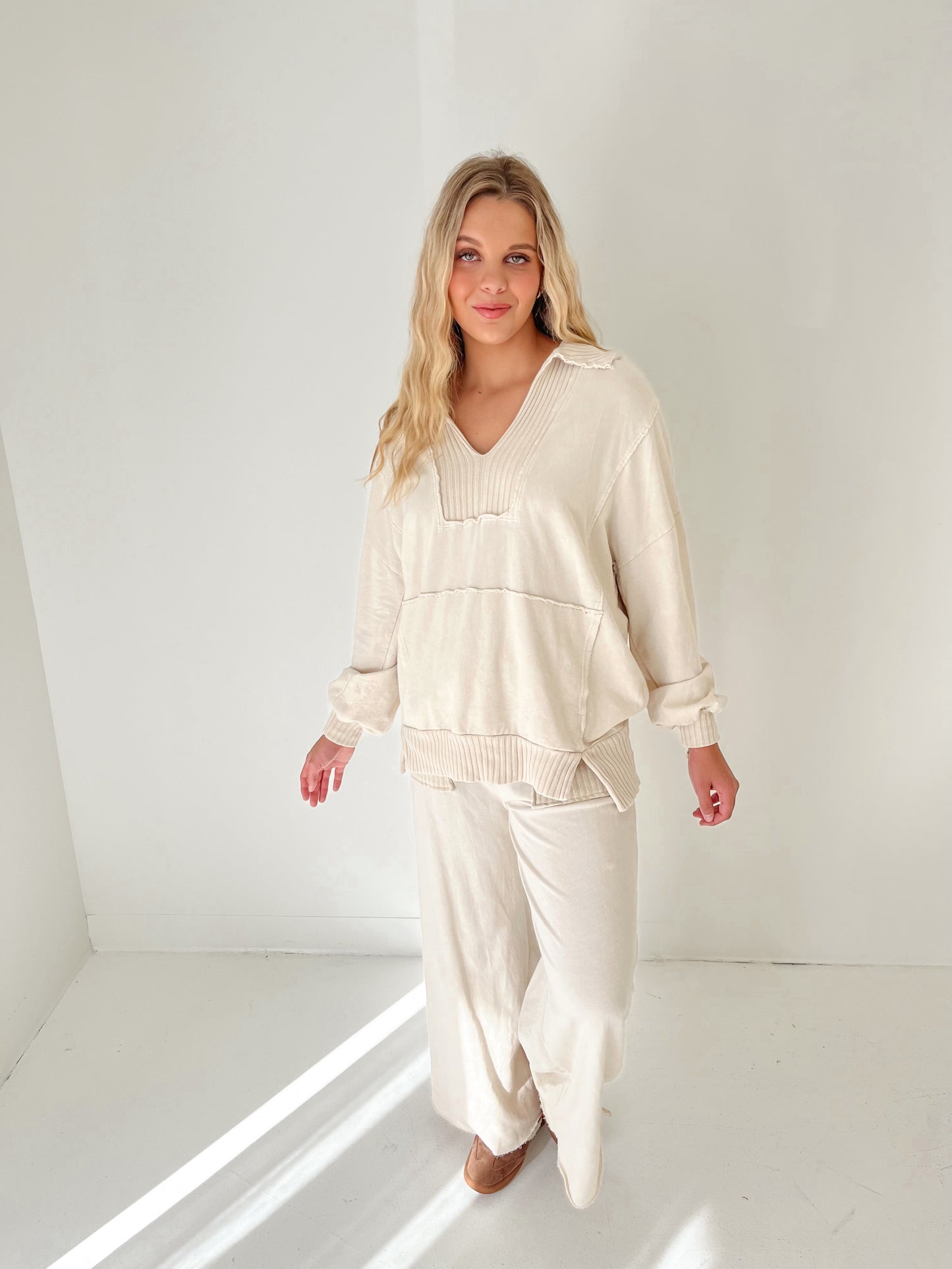 Softly Neutral Knit Pullover | Natural