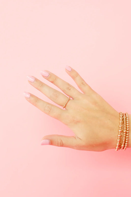 Ella Beaded Ring Gold | Beaded Blondes