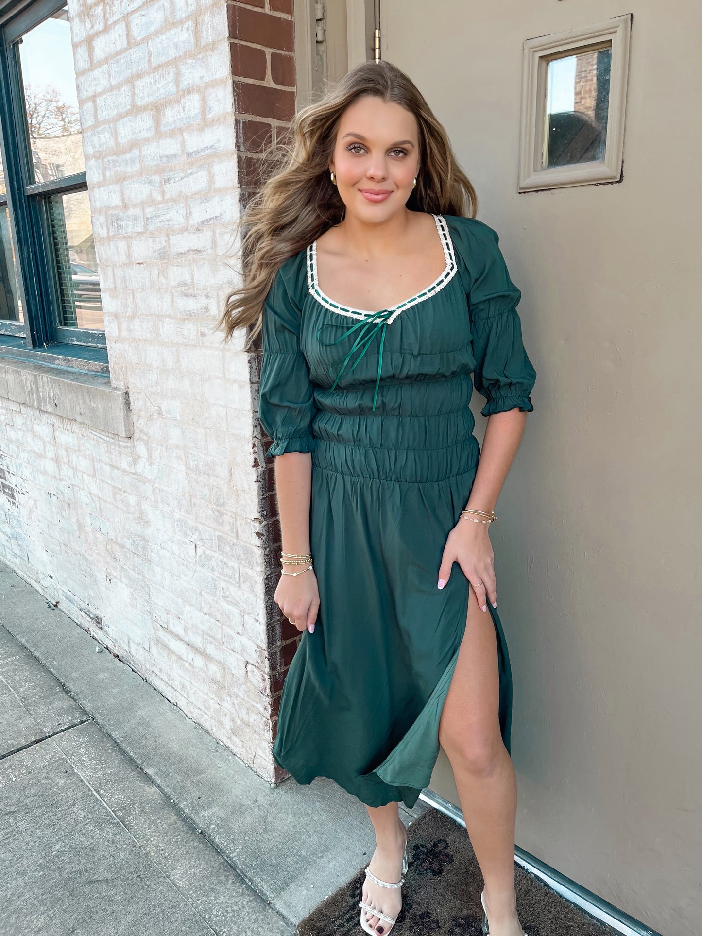 Pure Elegance Maxi Dress | Deep Green
