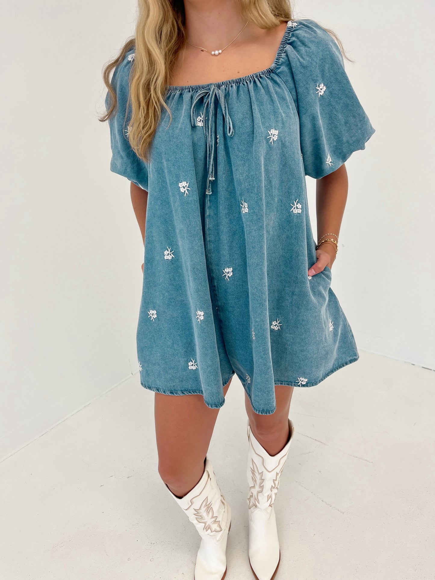 Denim Darling Romper