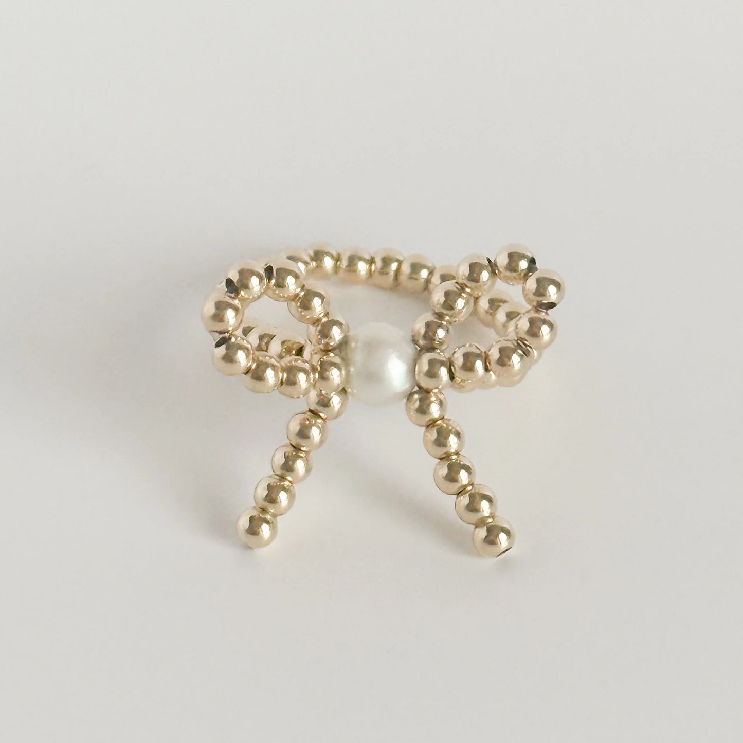 Bow Gold & Pearl Ring | Gardenia Co.