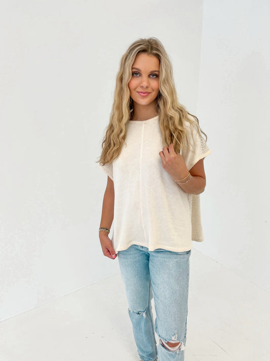 Never Basic Oversized Top | Natural
