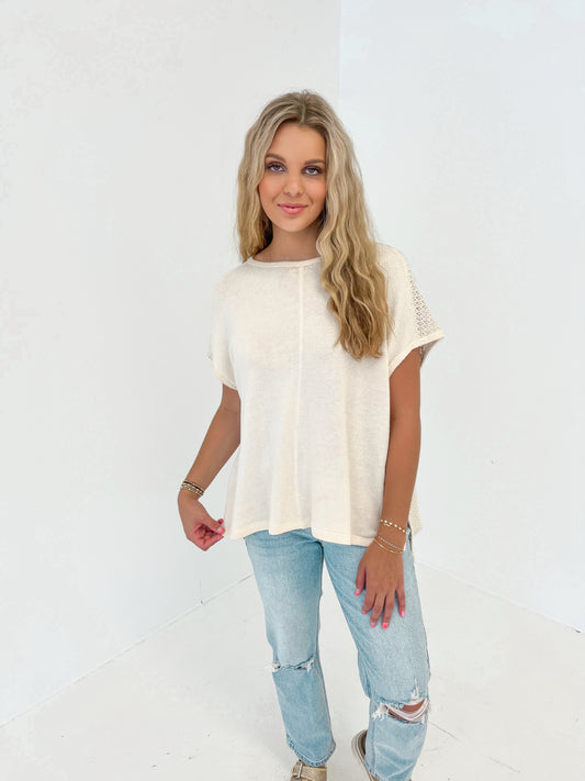 Never Basic Oversized Top | Natural