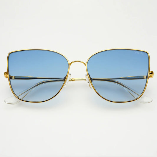 FREYRS Emma Sunglasses | Gold/Blue