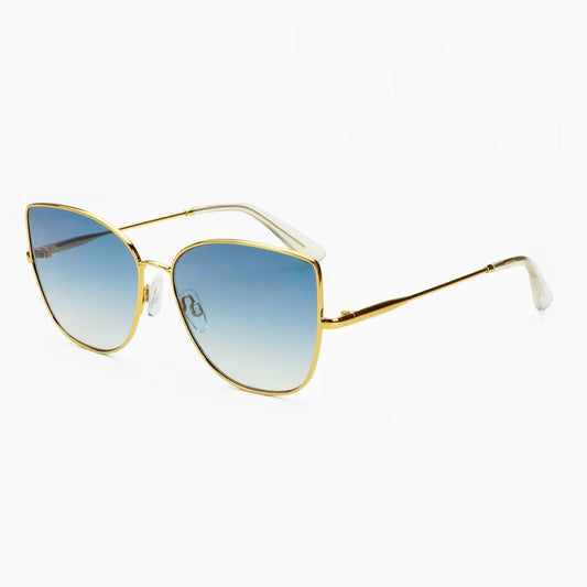 FREYRS Emma Sunglasses | Gold/Blue