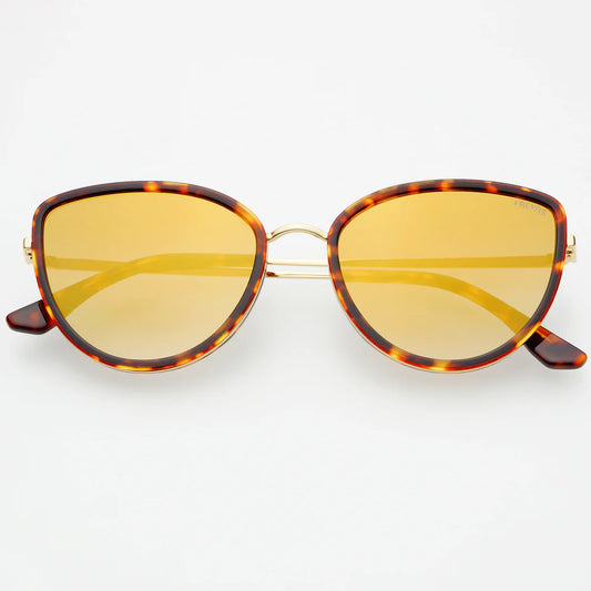 FREYRS Luna Sunglasses | Tortoise/Gold Mirror