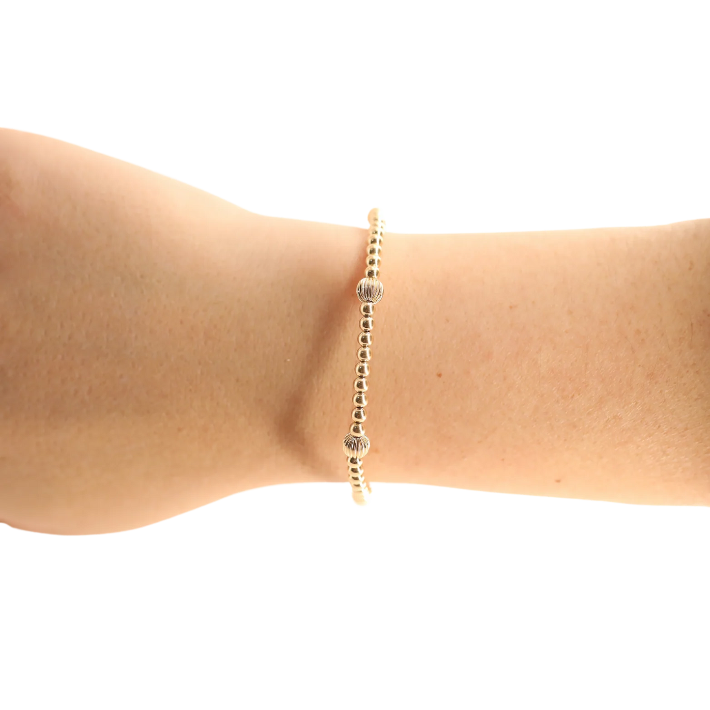 Claire Fluted Bracelet Gold | Beaded Blondes