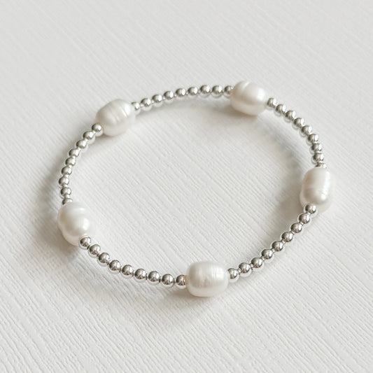 Freshwater Pearl Silver Bracelet | Gardenia Co.