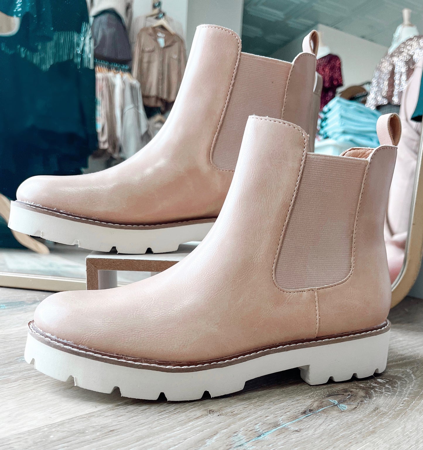 Nude Chelsea Boots