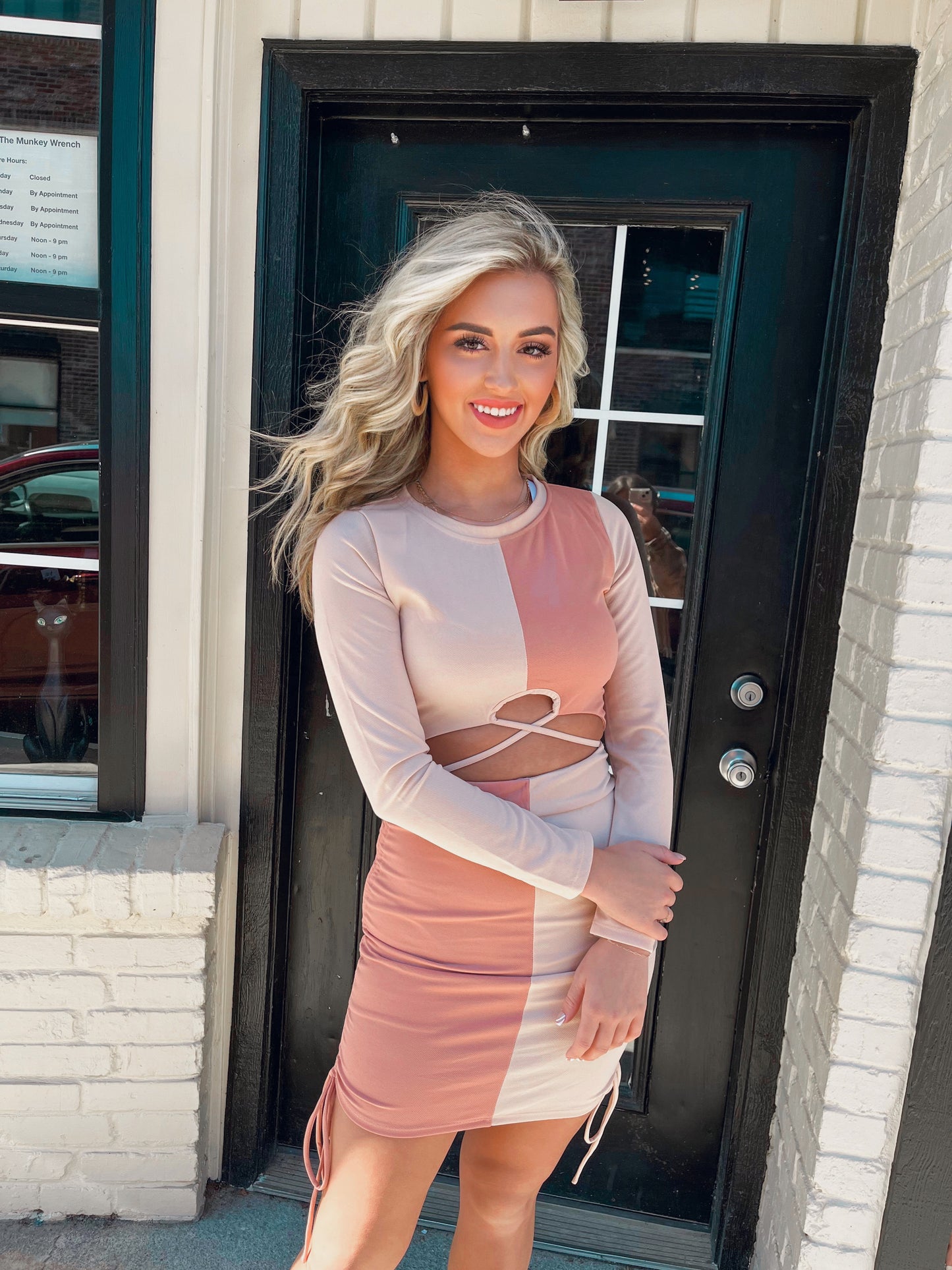 Pretty In Pink Cutout Mini Dress