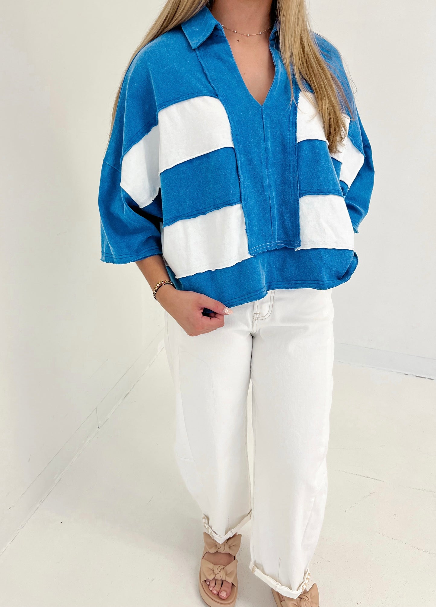 Kinda Special Color Block Top | Blue