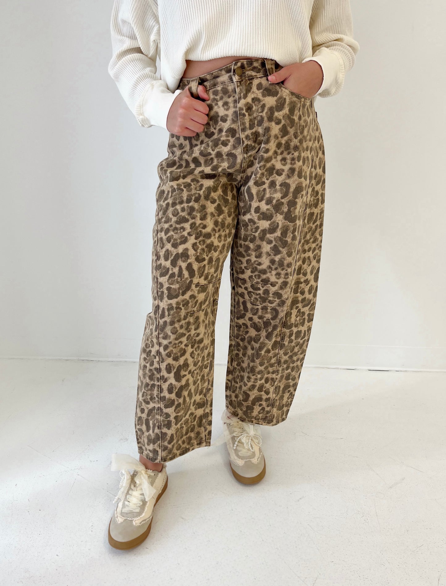 Wild Thing Barrel Pants | Leopard