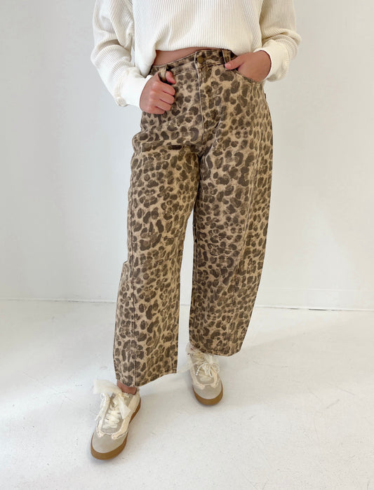 Wild Thing Barrel Pants | Leopard