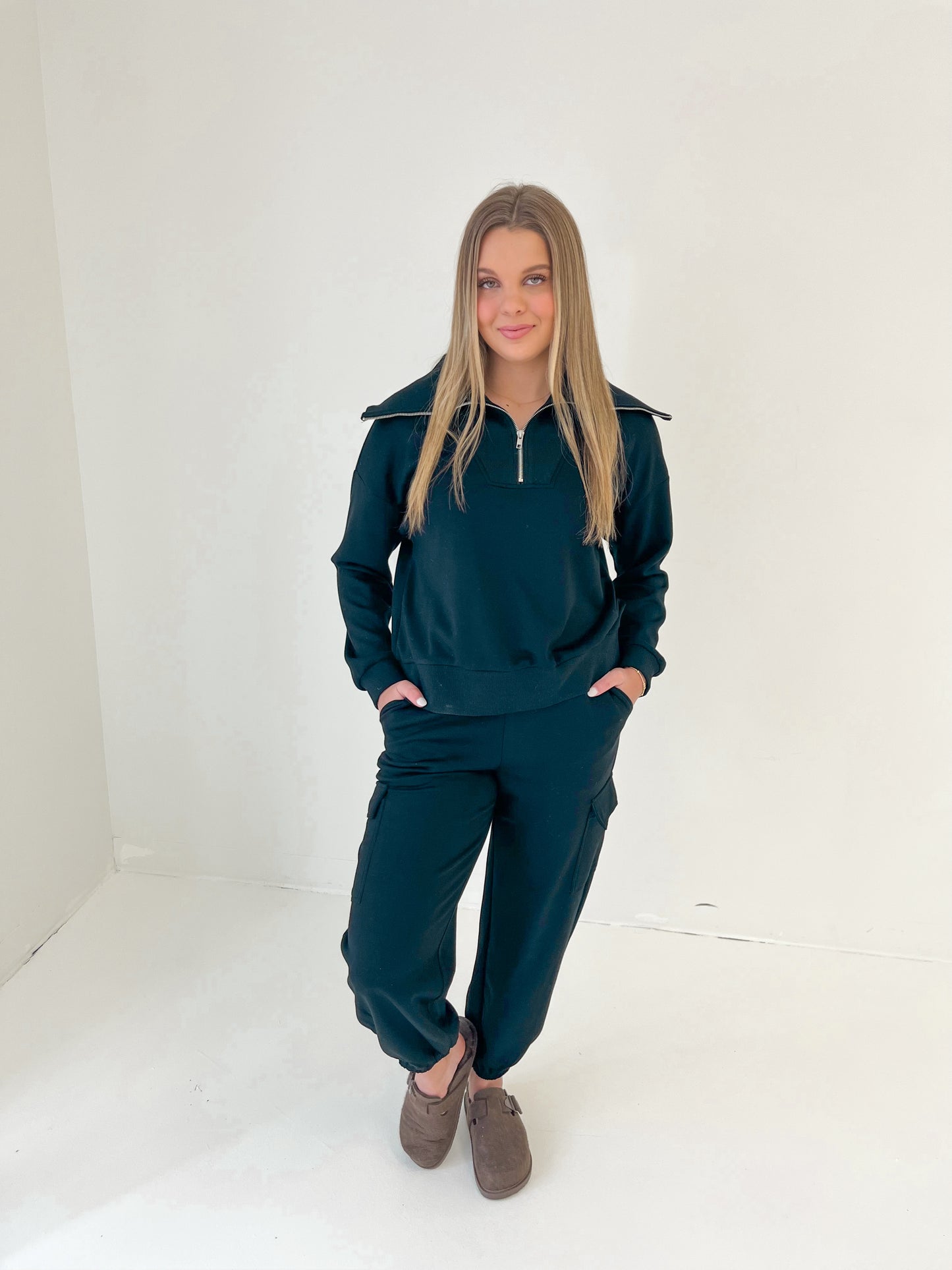 Street Luxe Cargo Joggers | Black