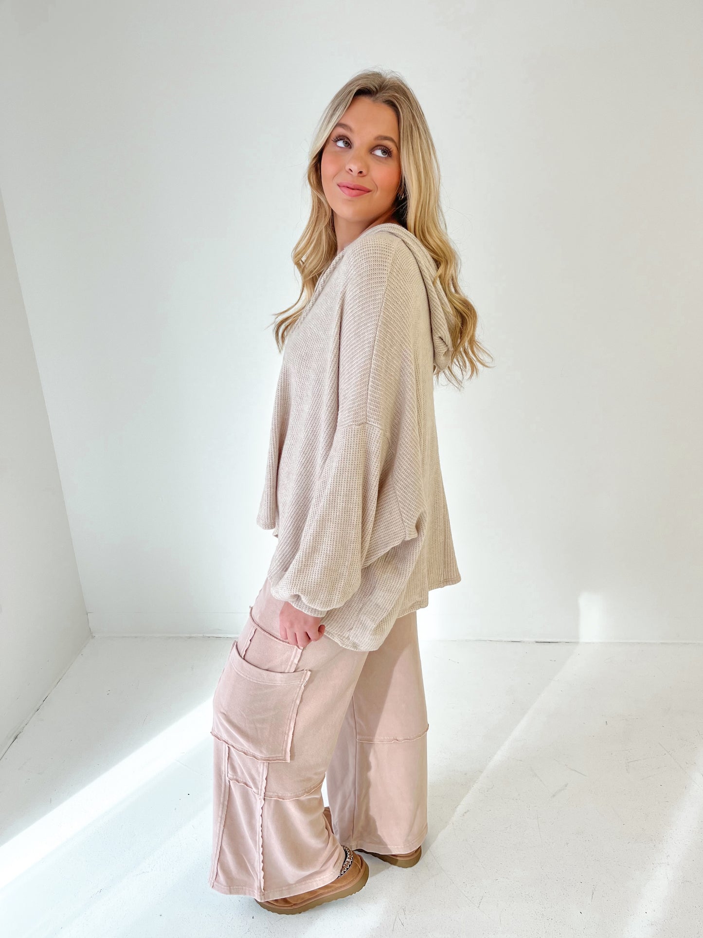 Knit & Neutral Hooded Pullover | Oatmeal