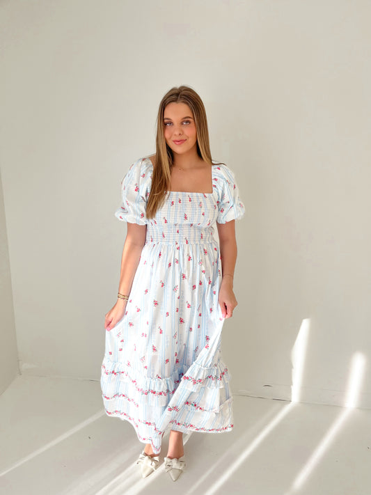 Blossom Belle Maxi Dress | Light Blue
