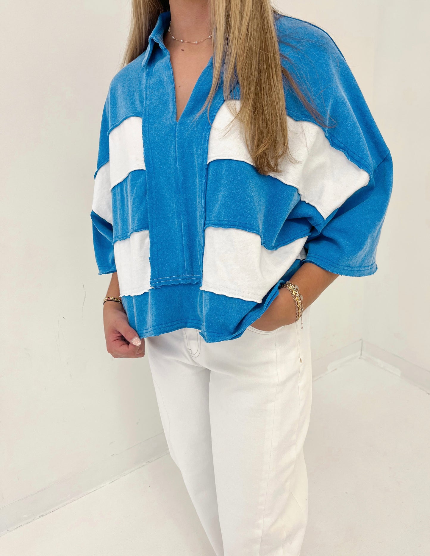 Kinda Special Color Block Top | Blue