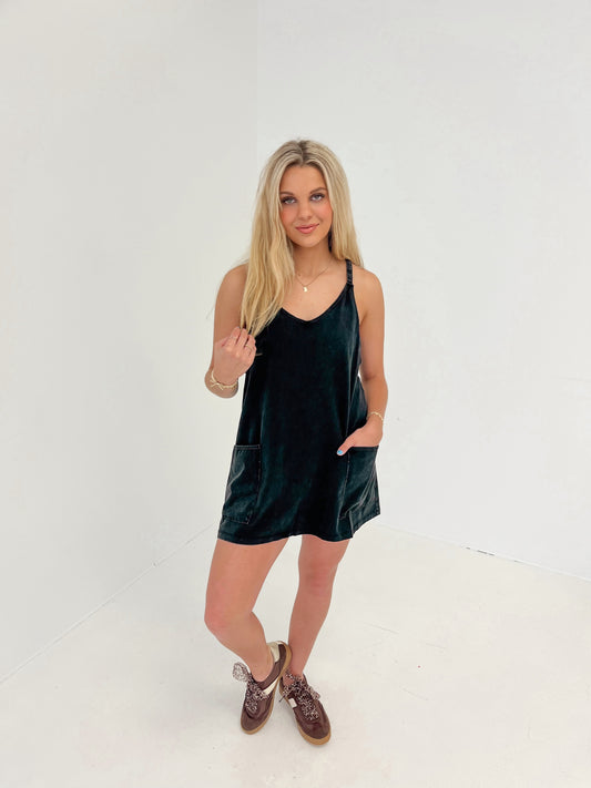Cool Down Romper | Washed Black