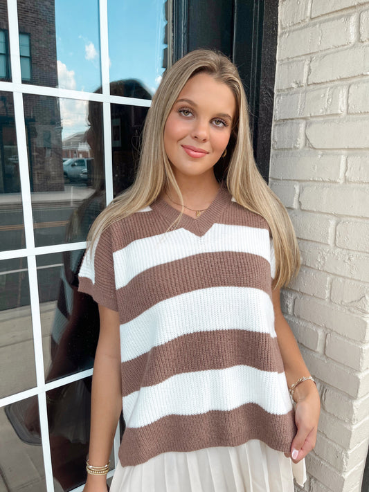 Bottom Line Sweater | Taupe/Ivory