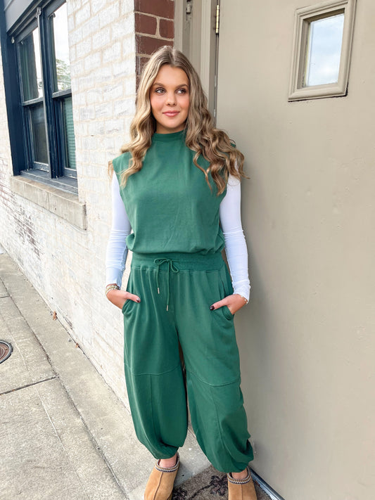 Just Relaxing Jumpsuit | Hunter Green