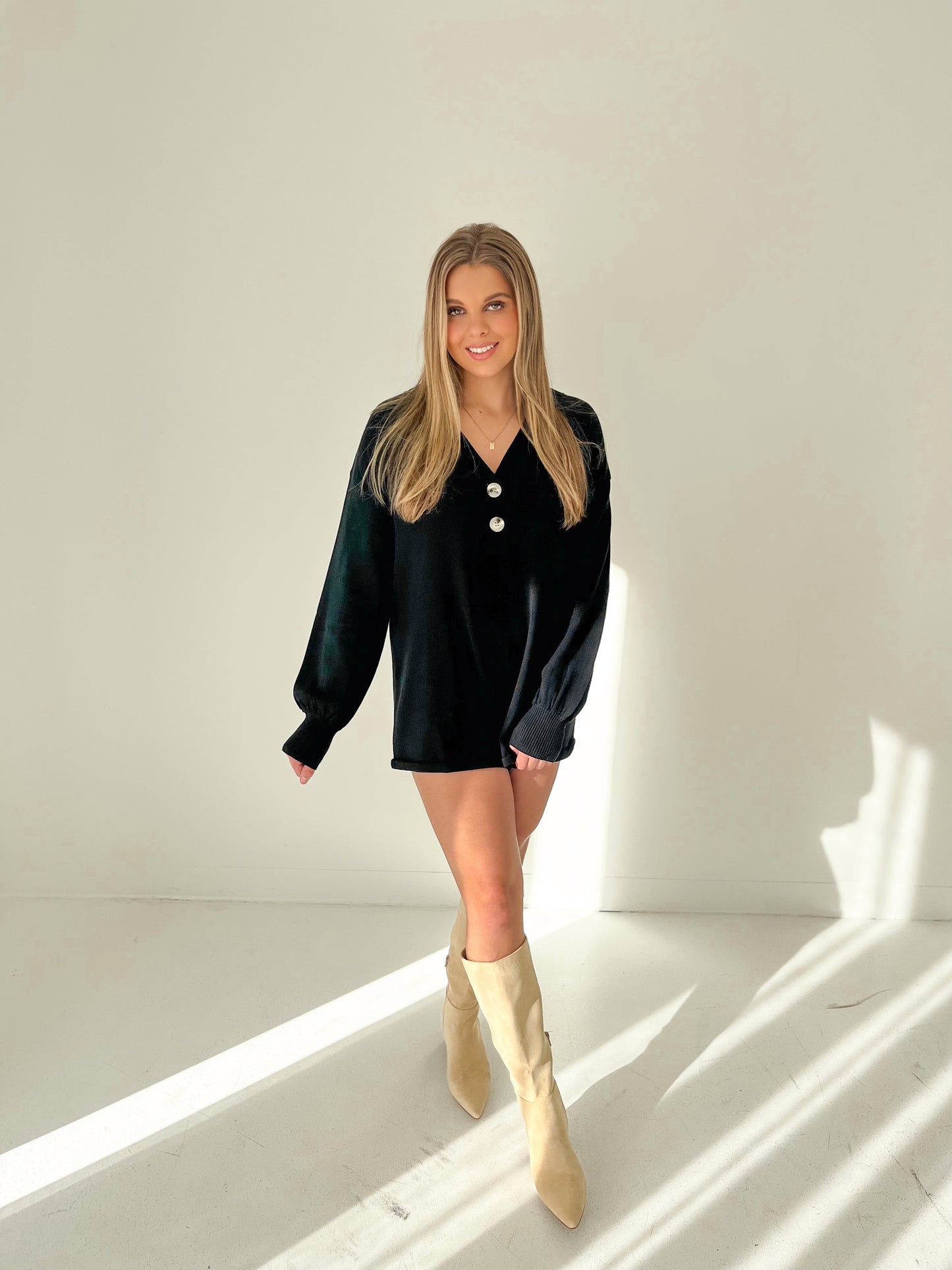 Knit Luxe Romper | Black