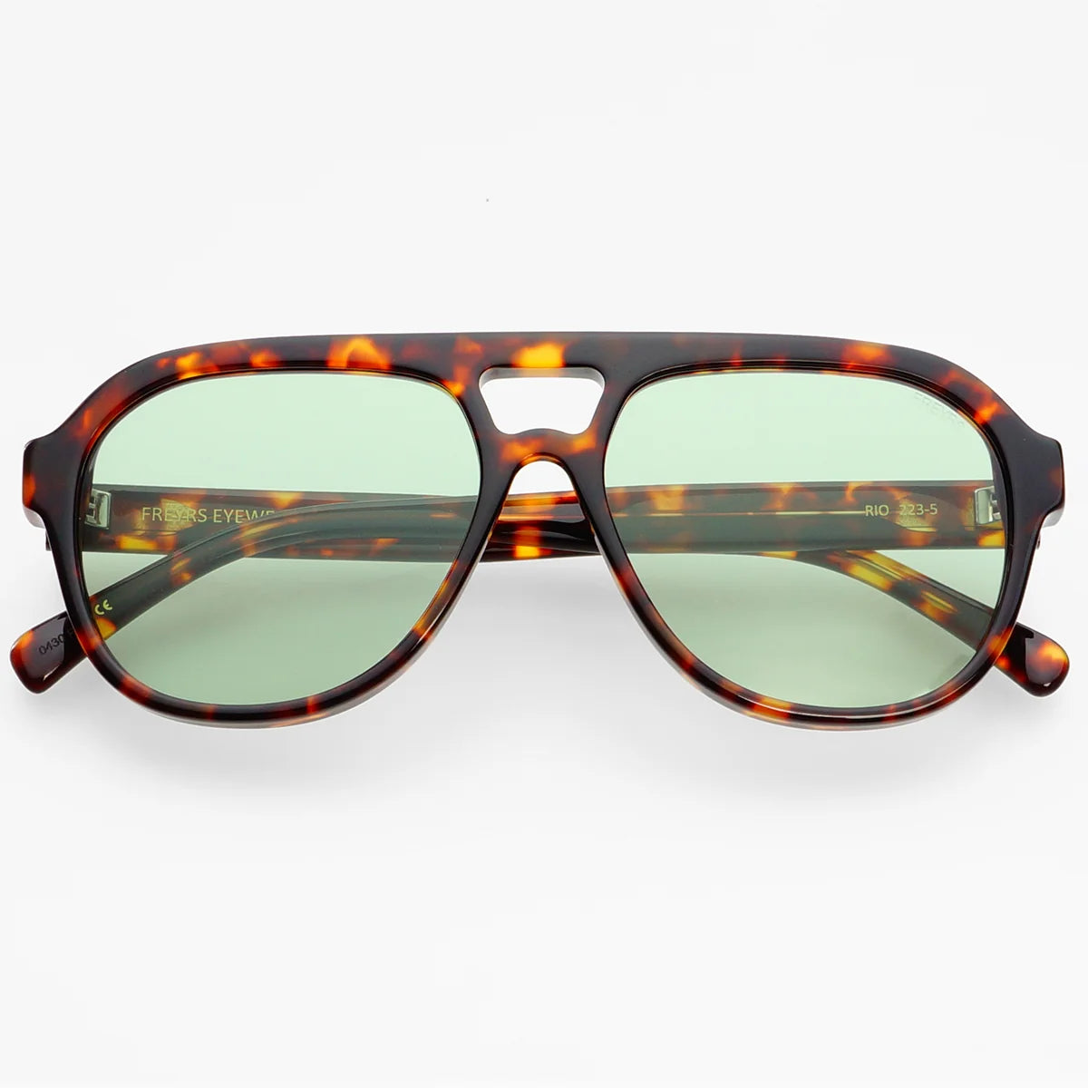 FREYRS Rio Sunglasses | Dark Tortoise/Green
