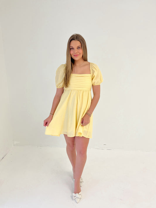 Buttercup Breeze Mini Dress | Light Yellow