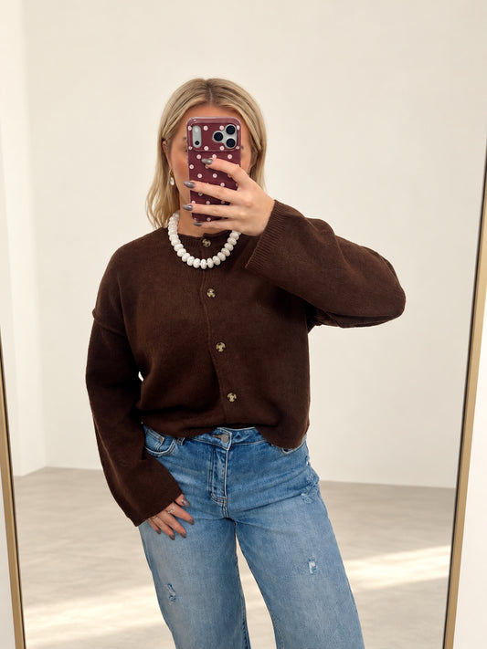Cocoa Charm Sweater | Dark Brown