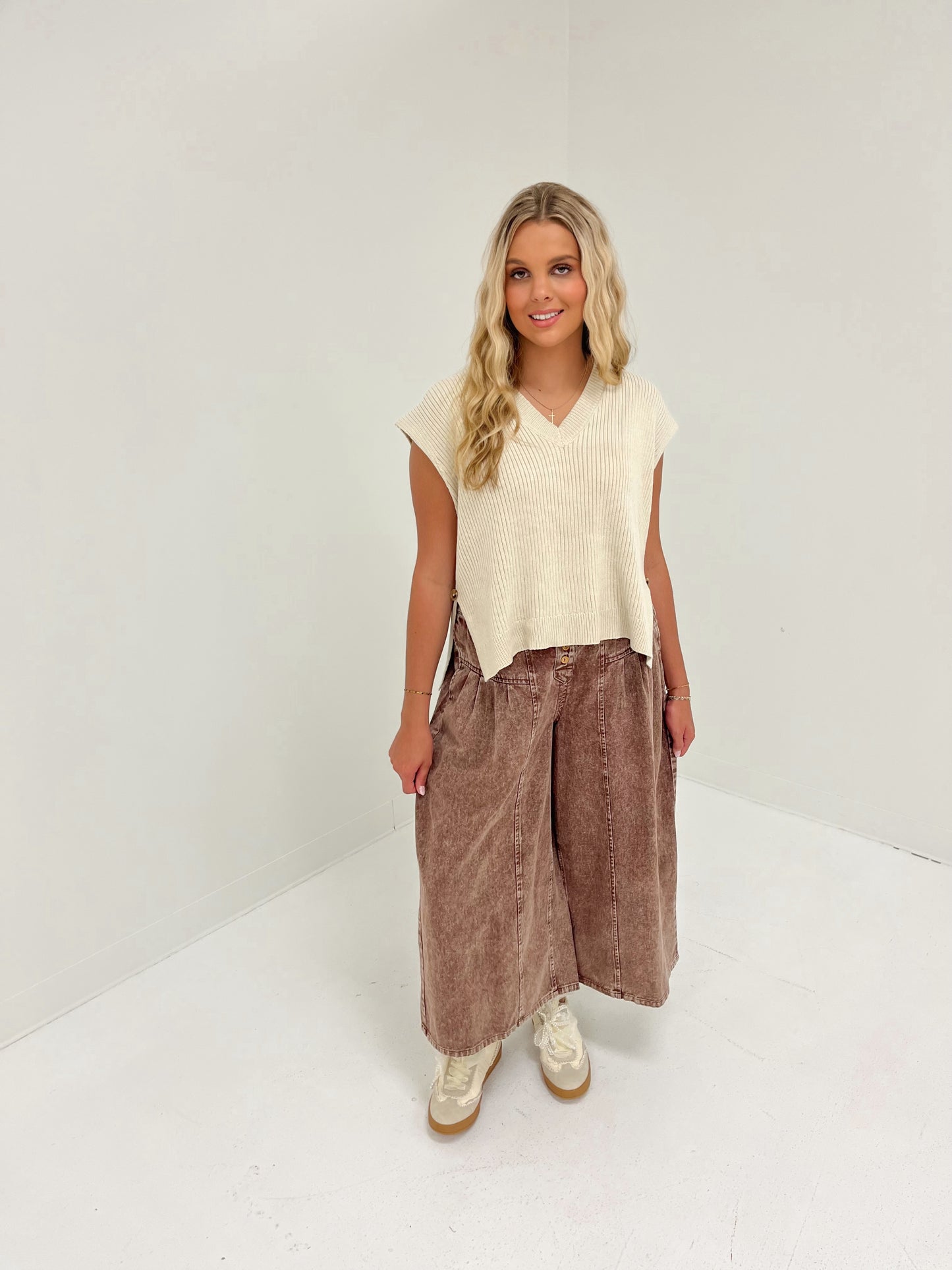 Knit & Now Sweater Vest | Sand