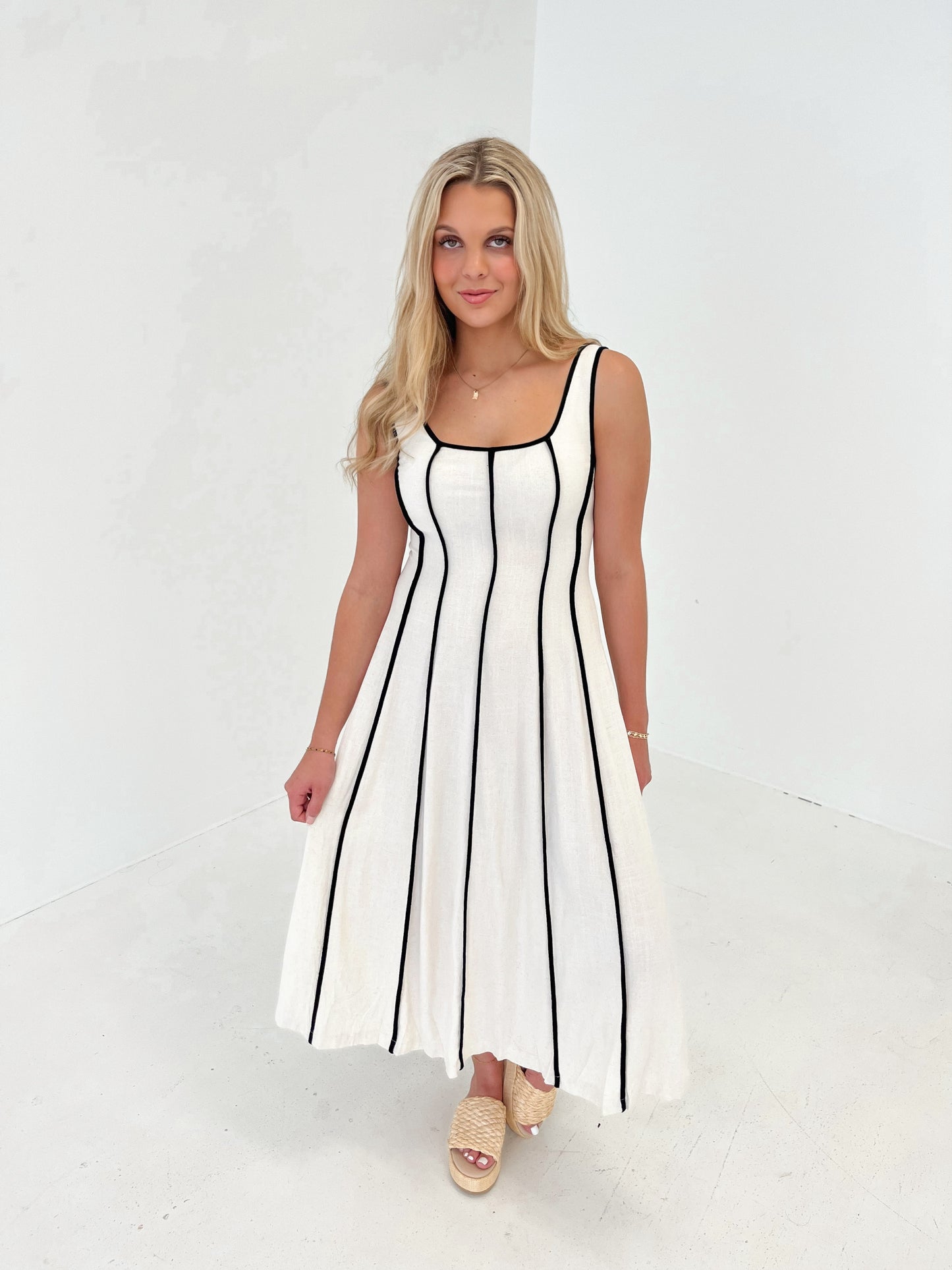 On The Coast Midi Dress | Natural