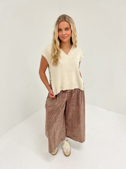 Knit & Now Sweater Vest | Sand