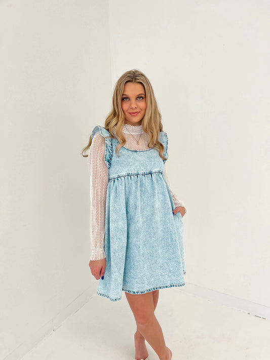 Lady Luck Denim Mini Dress