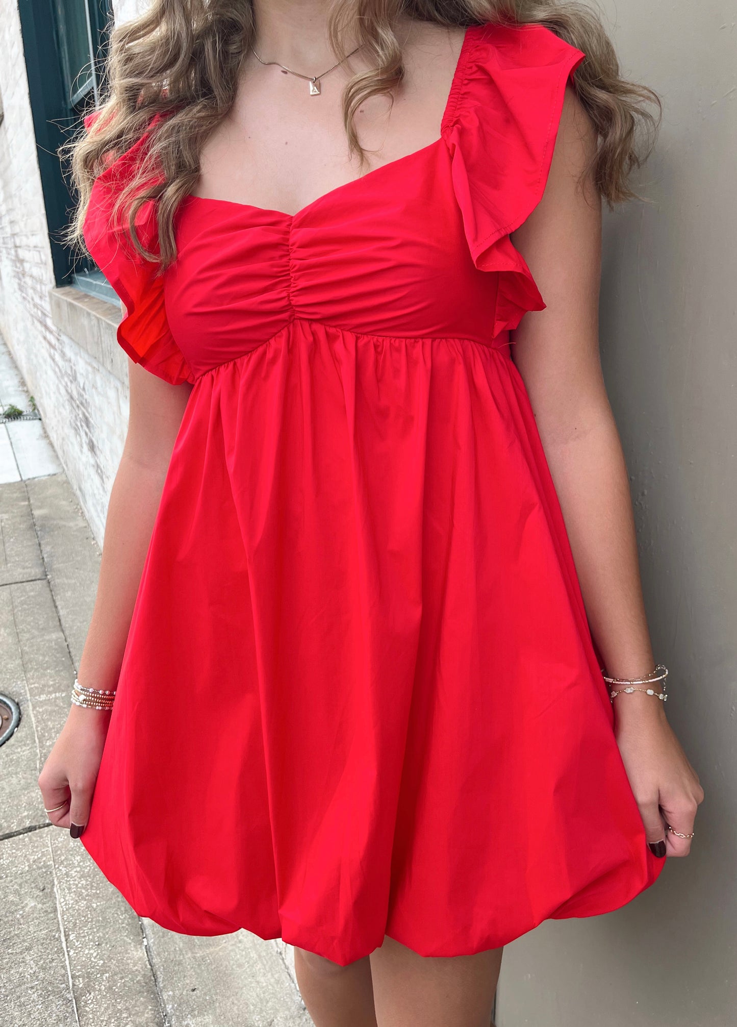 Ruffle Me Mini Dress | Red