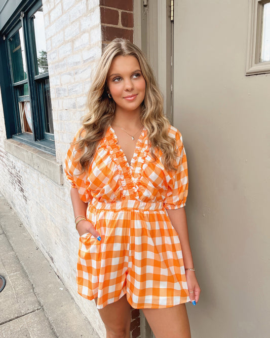 Home Team Checker Romper