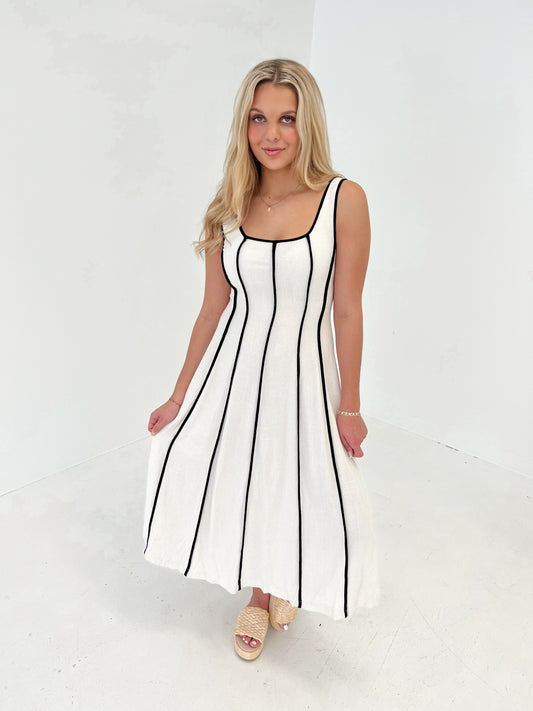 On The Coast Midi Dress | Natural