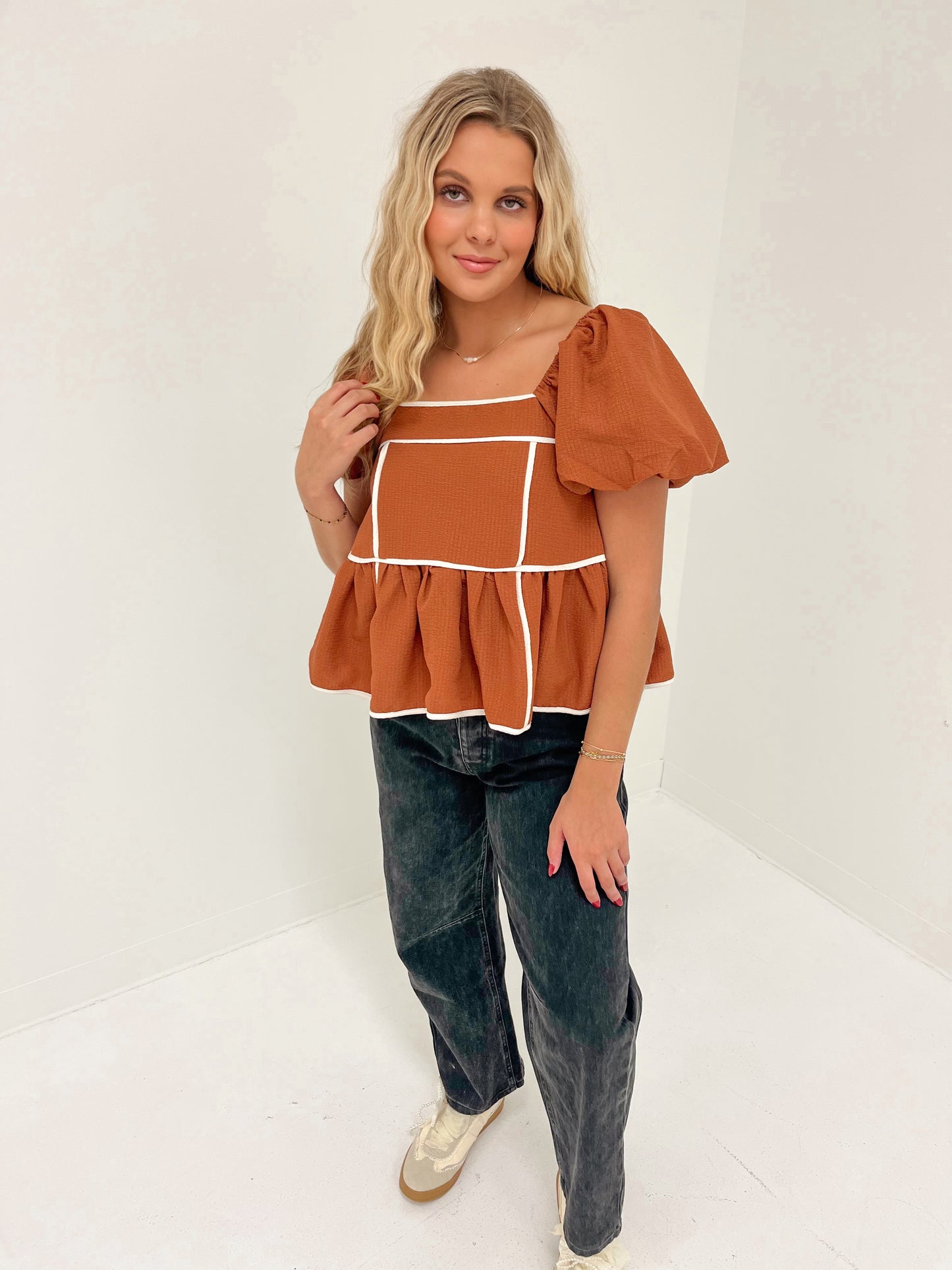 Autumn Air Blouse | Brick