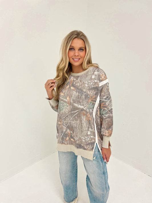 Everyday Camo Oversized Pullover