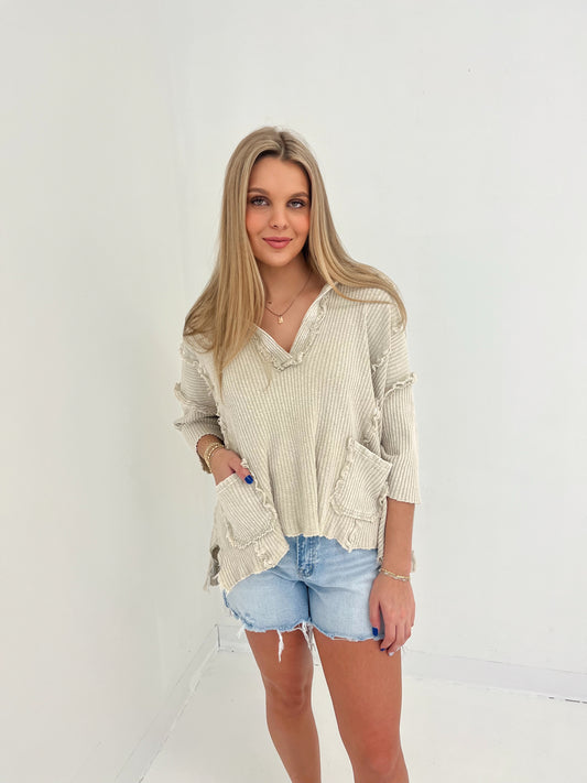 Better Think Twice Knit Top | Khaki