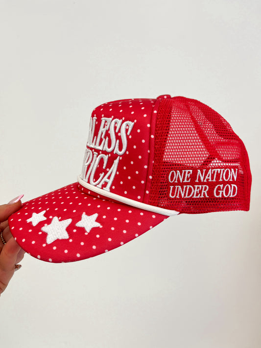 God Bless America Hat | Red