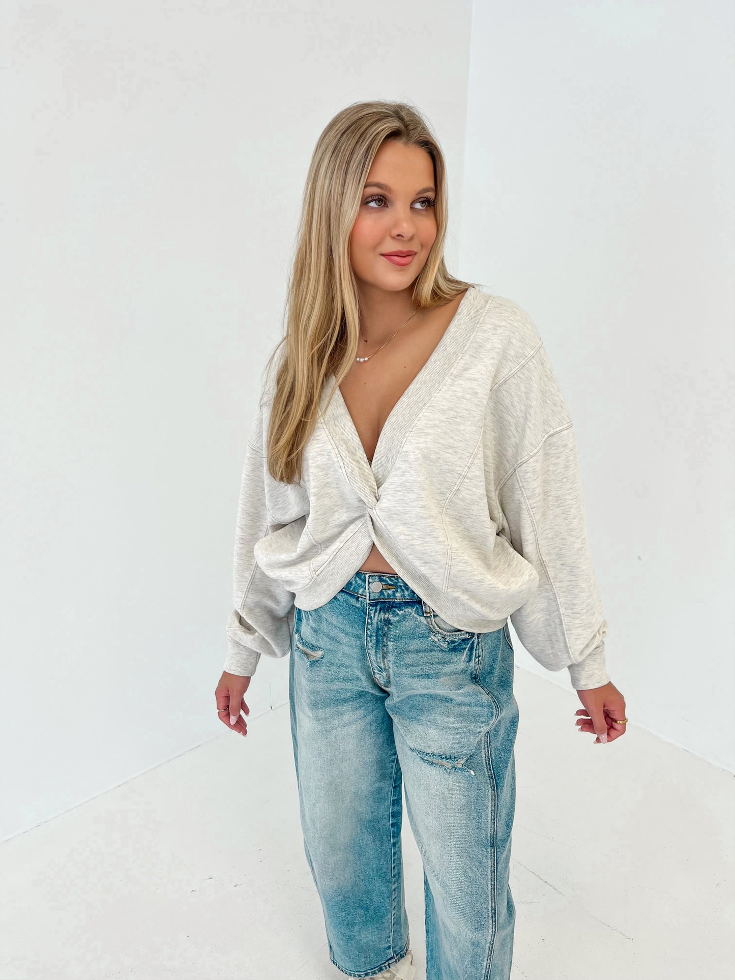 Sunday Terry Pullover | Heathered Oatmeal