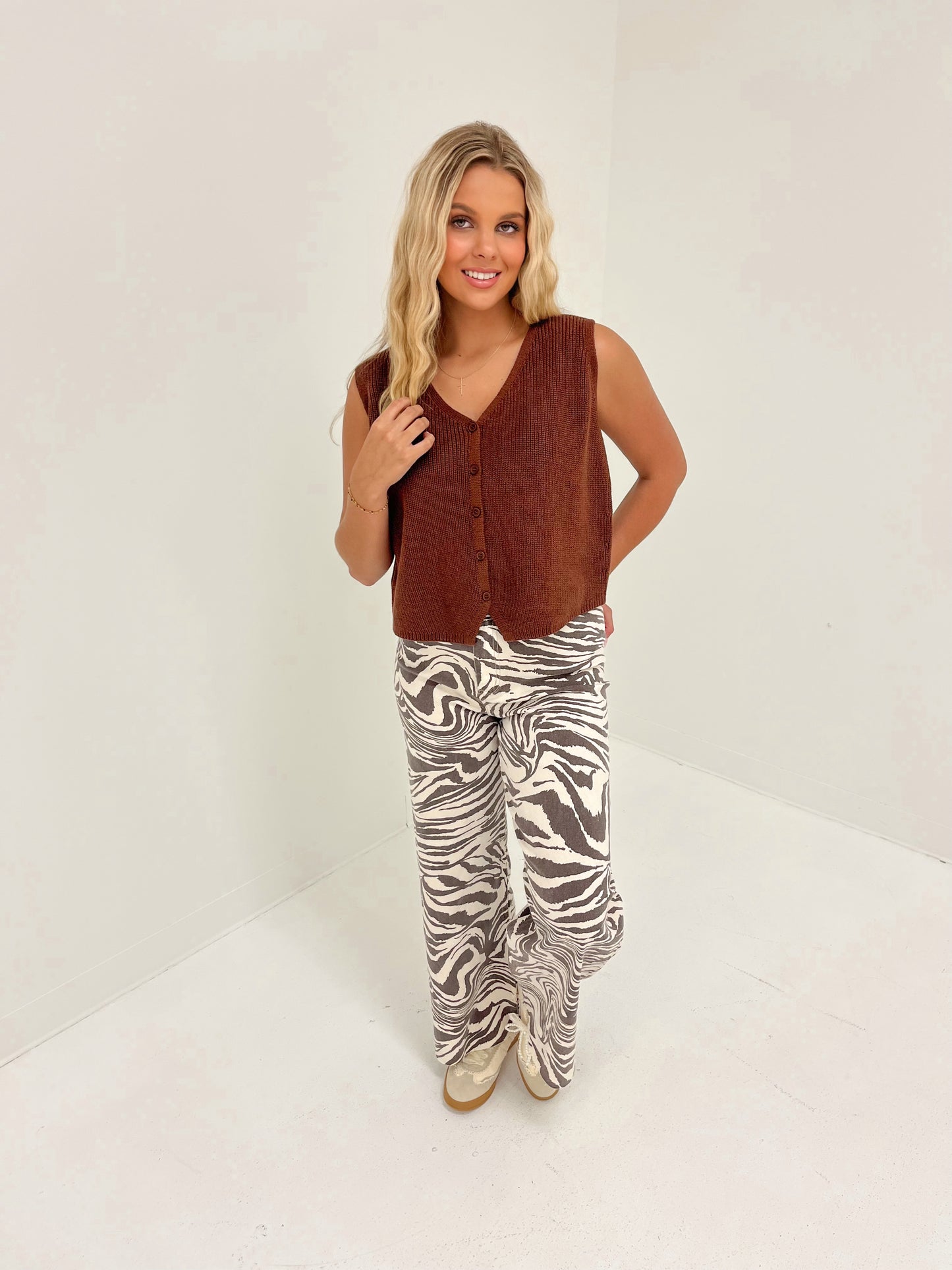 Toasted Knit Top | Chestnut