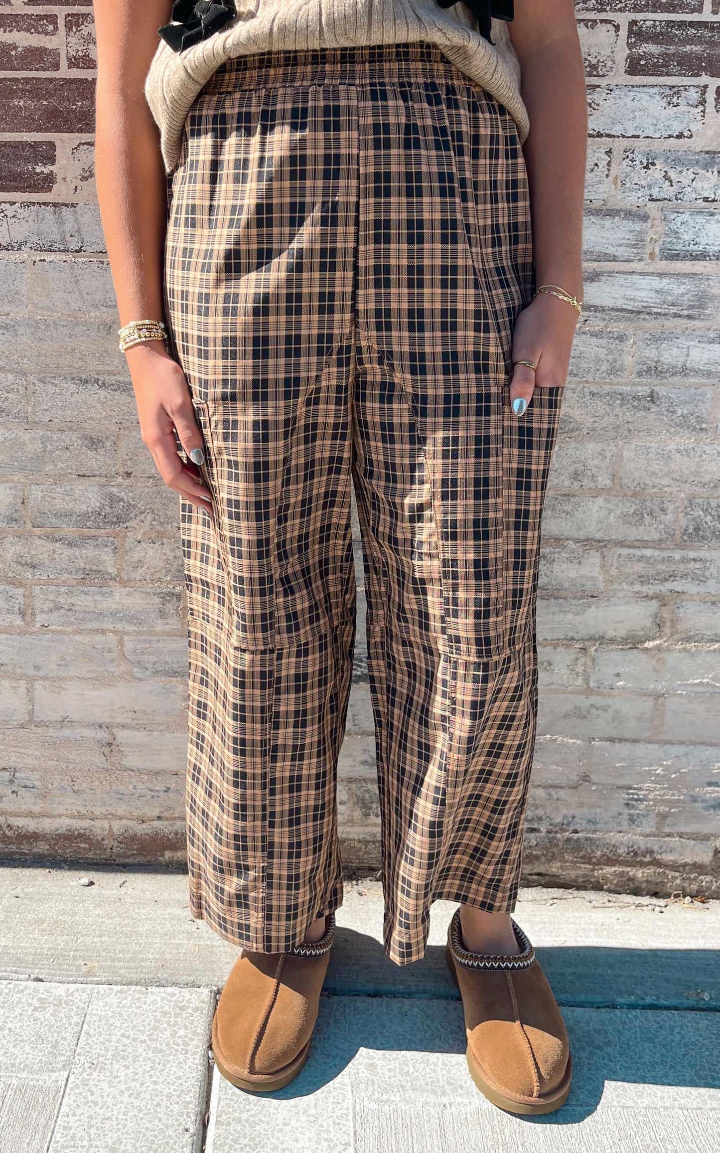 Plaid To Impress Wide Leg Bottoms