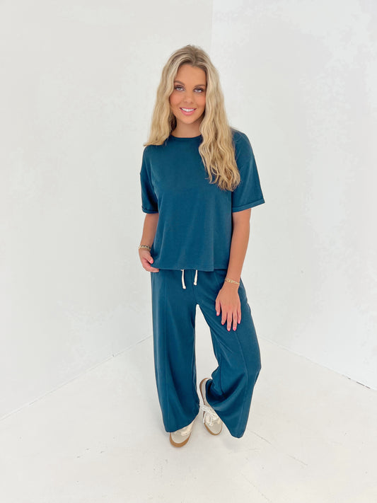 Study Break Waffle Top | Navy