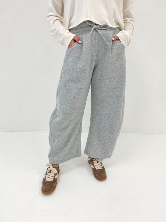 Relaxed Day Barrel Sweatpants | Heather Grey
