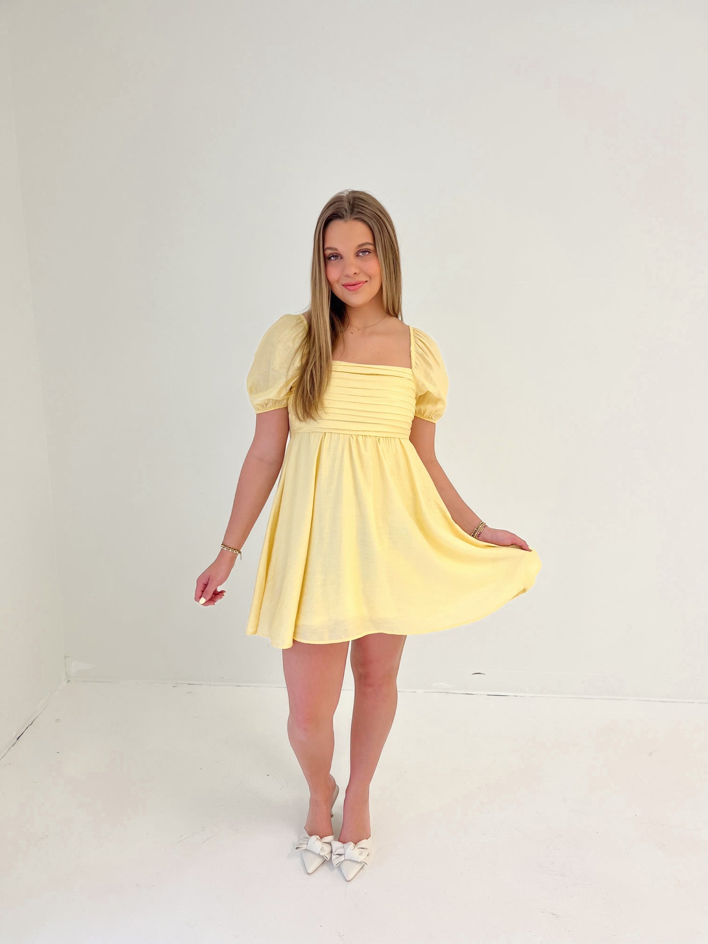 Buttercup Breeze Mini Dress | Light Yellow