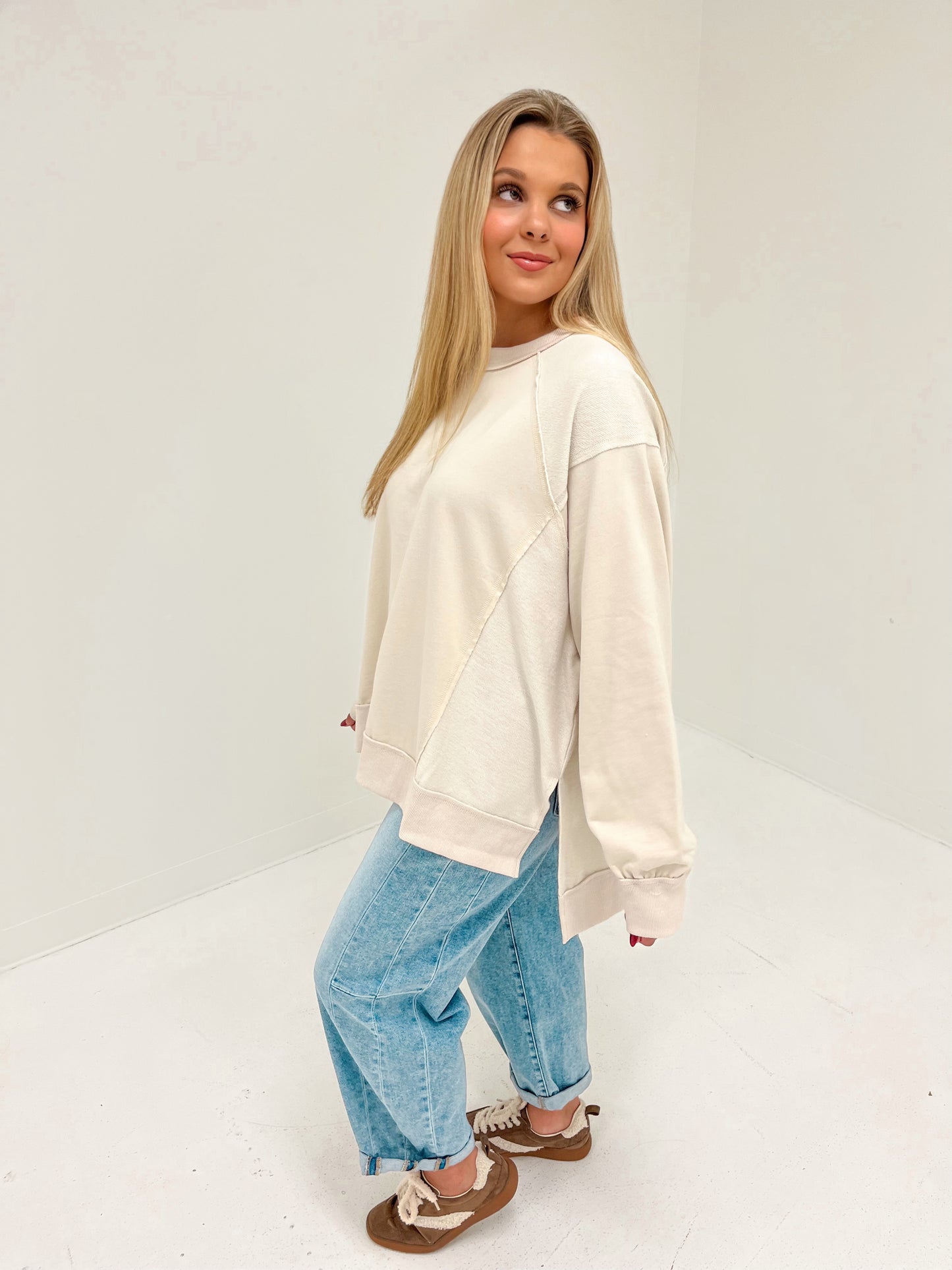 Morningside Terry Pullover | Cream