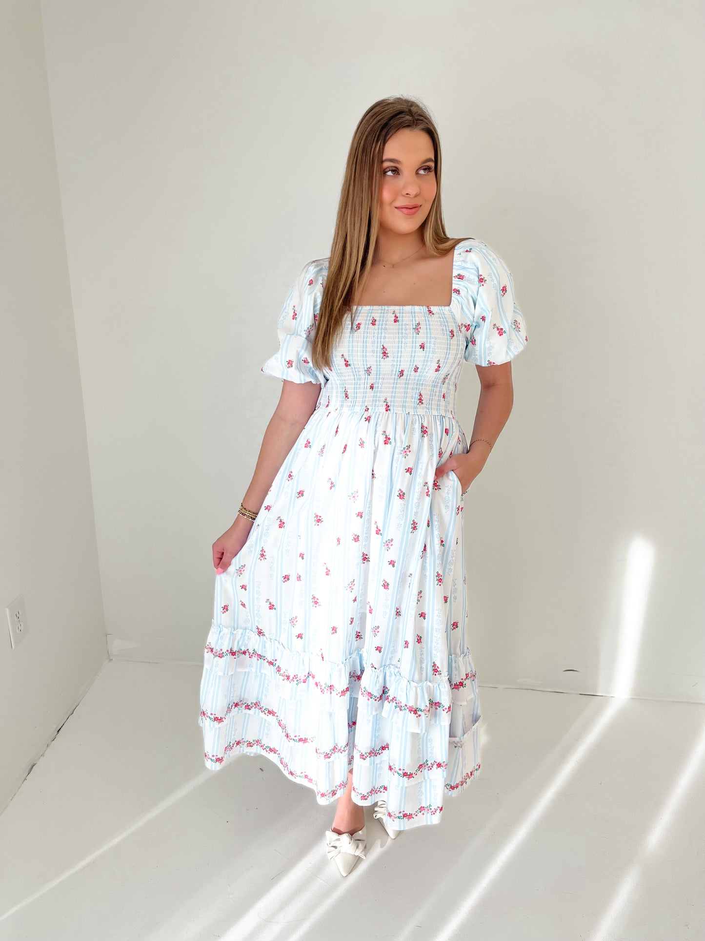 Blossom Belle Maxi Dress | Light Blue