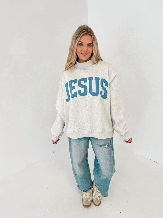 Jesus/God Is Good Reversible Crewneck