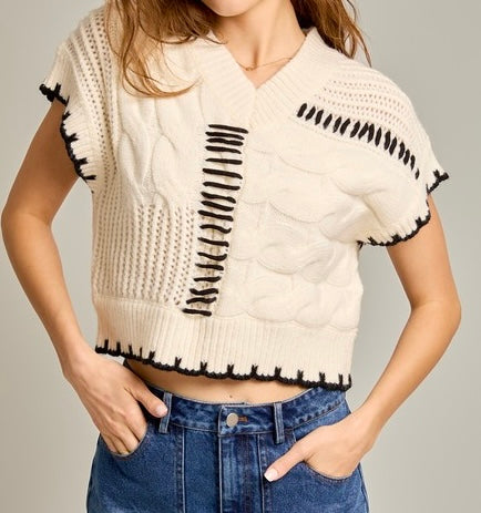 Take My Vest Sweater | Cream