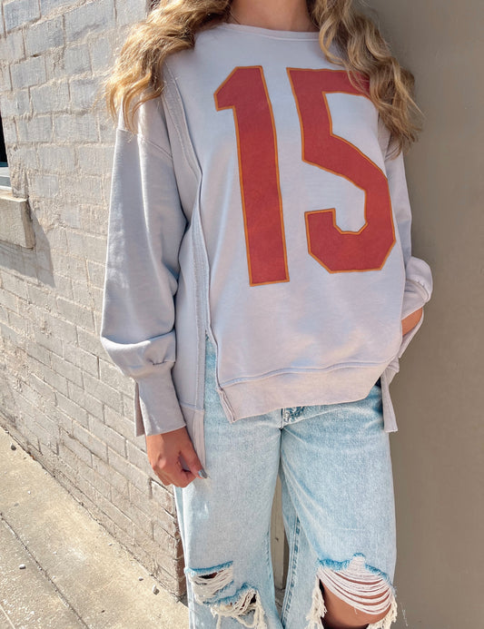 Chelley Jersey Pullover | Stonewash